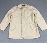 Vintage Ralph Lauren Sport Coat Womens Large Beige Cotton Overcoat Collared 90s Photo 0