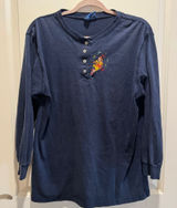 Vintage Disney Women‎ 90s Pooh Tigger Piglet Embroidered Crewneck Henley No Size Photo 0