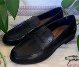 NEW Kensie Women’s Slip-On Gitty Dark Academia Penny Black Loafers, Size 7.5M Photo 0