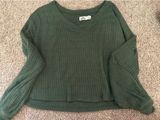 Hollister Green Sweater V-Neck Photo 0