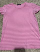 pink striped Brandy Melville Tee shirt Photo 0