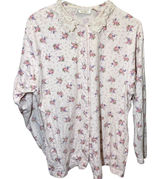 Vintage Victoria’s Secret Gold Label Sleep Shirt 90s Lace Floral Pink Large Photo 0