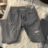 Gray Distressed Women Jeans Photo 0