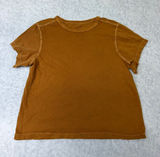 Billabong Womens Short Sleeve Crew Neck T-Shirt Mustard Yellow Size Medium NWOT Photo 0