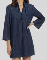 AG Denim Jean Shift Dress Bell-Sleeve Cotton Size XS NWT‎ Photo 0