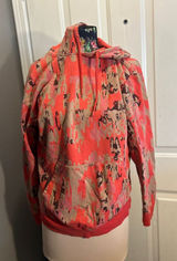 Gymshark Graphic Camo Hoodie Red Coral Tan Camouflage Pullover Size Medium M Photo 0