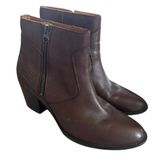 Hunter Refined Water Resistant Chocolate Brown Leather Heeled Ankle Boots Photo 0