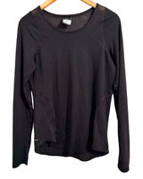 Nike Dri Fit Black Long Sleeve Athletic Top Size S Mesh Accents Workout Gym‎ Photo 0