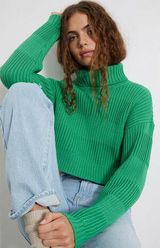 PacSun Green Cropped Sweater Photo 0