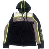 Harley Davidson Woman's Full Zip Hooded Sweater Size XS Black Neon Green White Photo 0