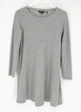 Toad&Co. Long Sleeve Waffle Dress Women's Size XS Gray Outdoor‎ Lifestyle Photo 0