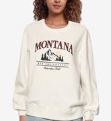 Abercrombie & Fitch White Montana Graphic Sweatshirt Photo 0