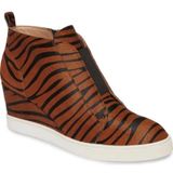 Linea Paolo Wedge Sneaker Size 8 Real Calf Hair Leather‎ Fashion Zebra Print NEW Photo 0