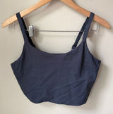 Athletic Longline Sports Bra Tank Slate Blue Gray Adjustable Straps Activewear Photo 0