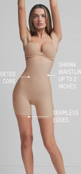 SKIMS Core Sculpt High-Waisted Shorts Size XS Brand NWT Clay Nude Photo 0