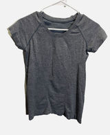 Zella Athletic Top Womens S/M Grey Seamless Short Sleeve Workout Gym Shirt Photo 0