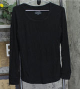 Cuddl Duds Womens Smooth Stretch Thermal Scoop Neck Knit Long Sleeve Top Black L Photo 0