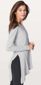 lululemon athletica Light Gray Long Sleeve Side-Slit Tunic 1182 Photo 0