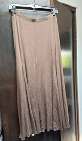 Karen Kane Brown Maxi Skirt, Flowy Fishtail Hem, Size L Photo 0