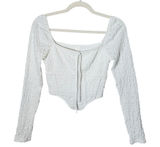 SABO Shelton Off Shoulder Corset Top White Size Small Coquette Bridal Photo 0