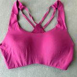 Move Theology Womens Strappy Racerback Sports Bra Magenta Pink Size S Photo 0