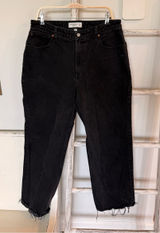 Abercrombie & Fitch The 90’s Relaxed Jean Highrise Black Denim Size 14R EUC Photo 0