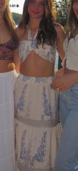 Maxi skirt and top set White Photo 0