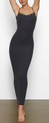 SKIMS Fits Everybody Lace Long Slip Dress Photo 0