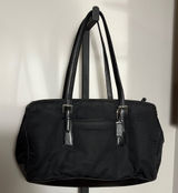 Coach Classic K1K 7434 Vintage Black Twill & Leather Carryall Bag Photo 0