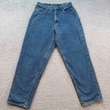 Vintage Eddie Bauer Flannel Lined Jeans 90s High Waisted Blue Denim 27x26 Photo 0