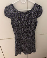 Abercrombie Navy & purple floral mini dress with small white & purple flowers #floraldress #mini Photo 0