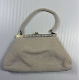 Vintage White Micro Beaded Clutch Purse Handmade‎ by Mr. John Photo 0