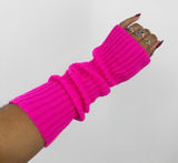 Vintage Y2K Neon Pink Arm Knit Warmers Festival Rave Early 2000s Photo 0