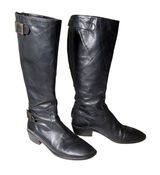 Saks Fifth Avenue Black Leather Riding Boots Buckle Made in Italy EU 41 Photo 0