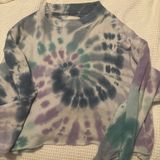 American Eagle Tie-Dye Cropped Sweatshirt Photo 0