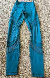 Lululemon Seek The Heat Tight *28" Green Jasper Size 4 Mesh Detail Photo 0
