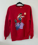 Vintage Western Cowgirl Red Crewneck‎ Large Photo 0