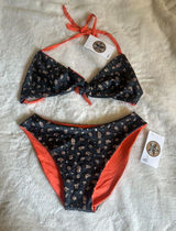 Wet & Western Reversible Leopard Bikini Top & Bottom SZ M Photo 0