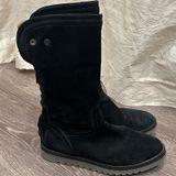 Aquatalia Paloma Black Suede Shearling Lined Snow Boots Italy‎ Apres Ski Sz 11 Photo 0