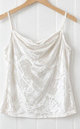 Free People Intimates Small All Night Velvet Camisole Champagne Cowl Neck Photo 0