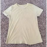 Old Navy Women's Green Ribbed Snug Short Sleeve Tee Size Medium Photo 0