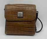 Dooney & Bourke Vintage Brown Croc Embossed Leather Crossbody Bag Photo 0