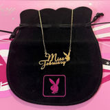 Playboy miss February gold necklace NWOT Photo 0