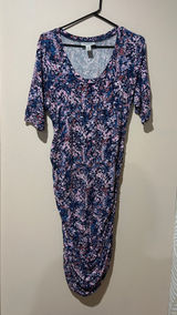 Motherhood Maternity Floral Bodycon Dress Photo 0