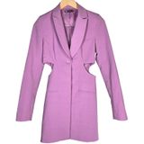 Zara XS Purple Blazer‎ Dress Cut Out Sides Career Party Chic Trendy Photo 0