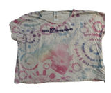 Disney‎ Crop Top Walt Disney World Tie Dye Pastel Logo Tee L/G Photo 0