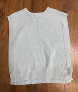 Zara Vest Blue Sweater Vest Tank Top Fall Chunky Preppy‎ Academia Photo 0