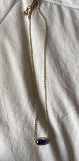 Kendra Scott Cobalt Cats Eye Gold Elisa Necklace! Photo 0