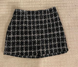 Abercrombie & Fitch Black and White Tweed Mini Skirt Photo 0