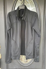 GapFit Womens Black Full Zip Active Jacket‎ Thumbholes Mock Neck XS Photo 0